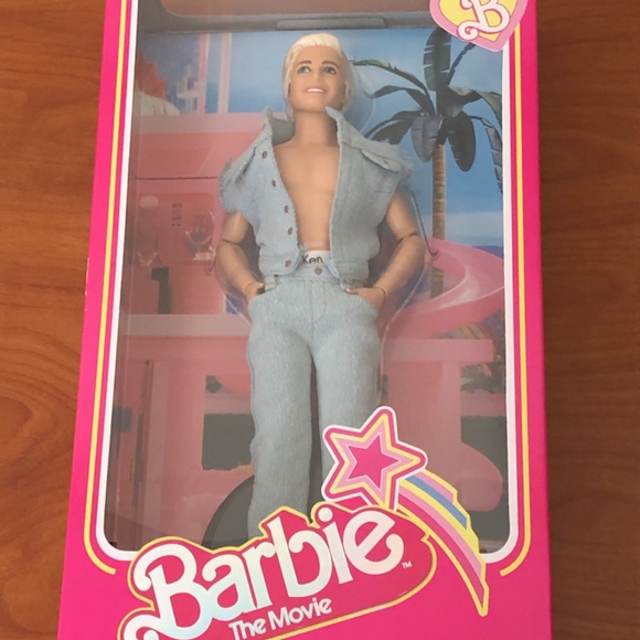 Barbie the Movie Ken Doll Denim Jean Vest NWT Mattel Ken - Picture 2 of 9